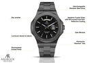 All Black frosted stardust Constellation Day-Date - from ASOROCK WATCHES  a black african american owned luxury unique watch brand with swiss rolex, Audemars Piguet, patek homage inspired style watches. Also a custom vvs moissanite diamond watch maker. 