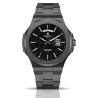 All Black frosted stardust Constellation Day-Date - from ASOROCK WATCHES  a black african american owned luxury unique watch brand with swiss rolex, Audemars Piguet, patek homage inspired style watches. Also a custom vvs moissanite diamond watch maker. 