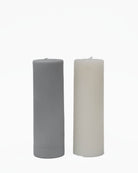 blanc + dove | escc med pillar candle | soy-blend unscented candles - porter green | style + sustainability