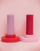 Cherry + Blush | Flipp Lrg | Silicone Unbreakable Candle Holder Set - porter green | style + sustainability