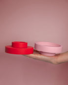 Cherry + Blush | Flipp Lrg | Silicone Unbreakable Candle Holder Set - porter green | style + sustainability