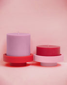 Cherry + Blush | Flipp Lrg | Silicone Unbreakable Candle Holder Set - porter green | style + sustainability