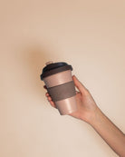 latte + donkey | urbb | biodegradable bamboo coffee cup | porter green, biodegradable coffee cups. bamboo coffee cup, reusable coffee cup australia, 12oz coffee cup, leak proof coffee cup