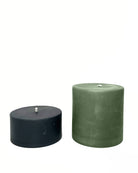 sage + olive | escc lrg pillar candle | soy-blend unscented candles - porter green | style + sustainability