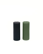 sage + olive | escc sml pillar candle | soy-blend unscented candles - porter green | style + sustainability