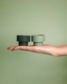 Sage + Olive | Flipp Sml | Silicone Unbreakable Candle Holder Set - porter green | style + sustainability