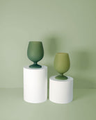 sage + olive | stemm | unbreakable silicone wine glasses | porter green, silicone wine glasses, unbreakable wine glasses, coloured wine glasses, picnic wine glasses, outdoor wine glasses