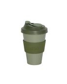 sage + olive | urbb | biodegradable bamboo coffee cup | porter green, biodegradable coffee cups. bamboo coffee cup, reusable coffee cup australia, 12oz coffee cup, leak proof coffee cup