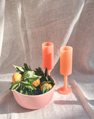 terra + peach | seff | unbreakable silicone champagne flute | porter green, champagne flutes, unbreakable champagne flutes, champagne flute glasses, coloured champagne glasses, champagne flutes australia