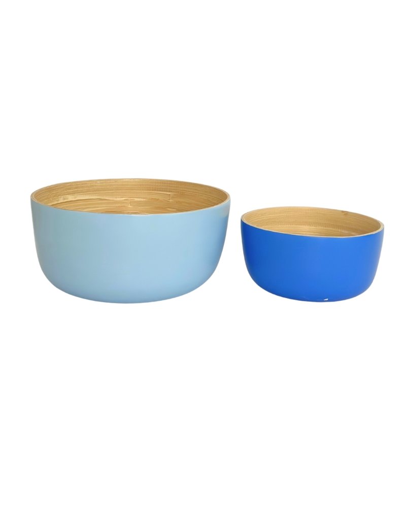 sky + kingfisher | bebb | biodegradable bamboo bowls | porter green, bamboo bowls, serving bowls. wooden serving bowls, serving bowl set, salad serving bowl