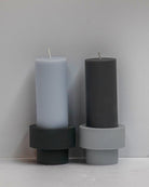 smoke + storm | escc sml pillar candle | soy-blend unscented candles - porter green | style + sustainability