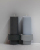 smoke + storm | escc sml pillar candle | soy-blend unscented candles - porter green | style + sustainability