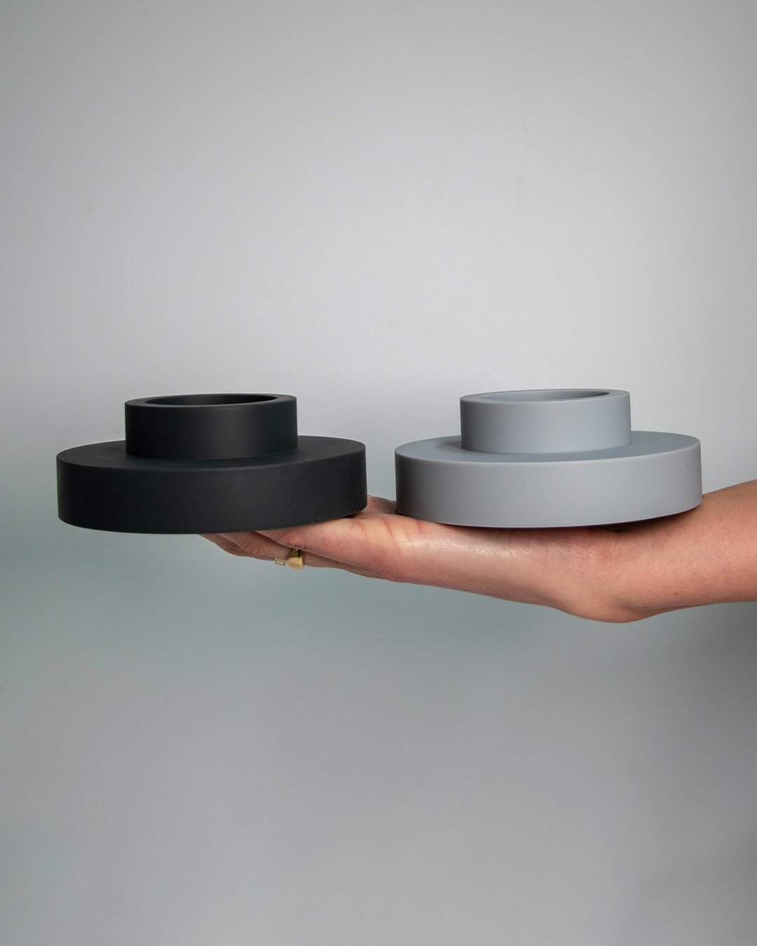 Smoke + Storm | Flipp Lrg | Silicone Unbreakable Candle Holder Set - porter green | style + sustainability