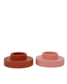 Terra + Peach | Flipp Lrg | Silicone Unbreakable Candle Holder Set - porter green | style + sustainability