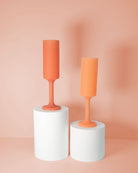 terra + peach | seff | unbreakable silicone champagne flute | porter green, champagne flutes, unbreakable champagne flutes, champagne flute glasses, coloured champagne glasses, champagne flutes australia