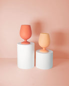 terra + peach | stemm | unbreakable silicone wine glasses | porter green, silicone wine glasses, unbreakable wine glasses, coloured wine glasses, picnic wine glasses, outdoor wine glasses