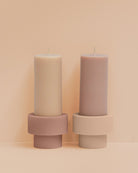 Wheat + Oat | Flipp Sml | Silicone Unbreakable Candle Holder Set - porter green | style + sustainability