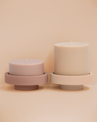 Wheat + Oat | Flipp Lrg | Silicone Unbreakable Candle Holder Set - porter green | style + sustainability